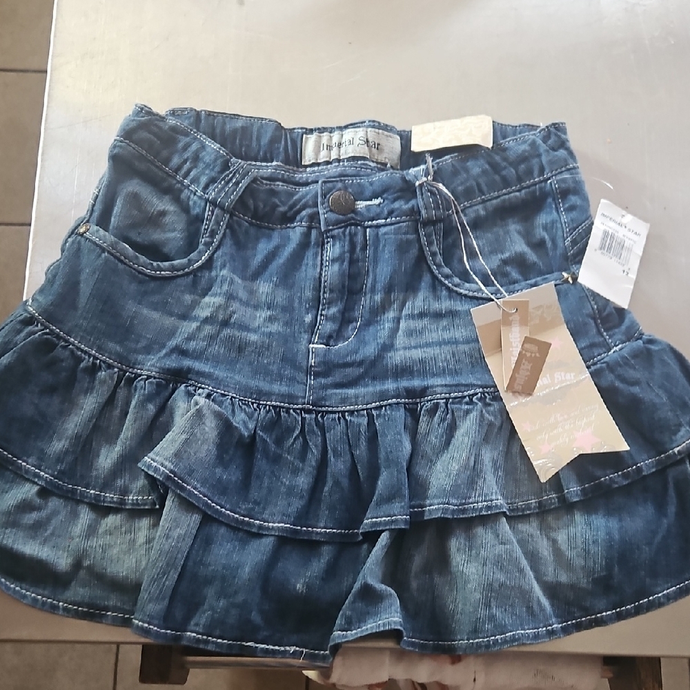NWT Imperial Star Mystic Blue Denim Skirt
